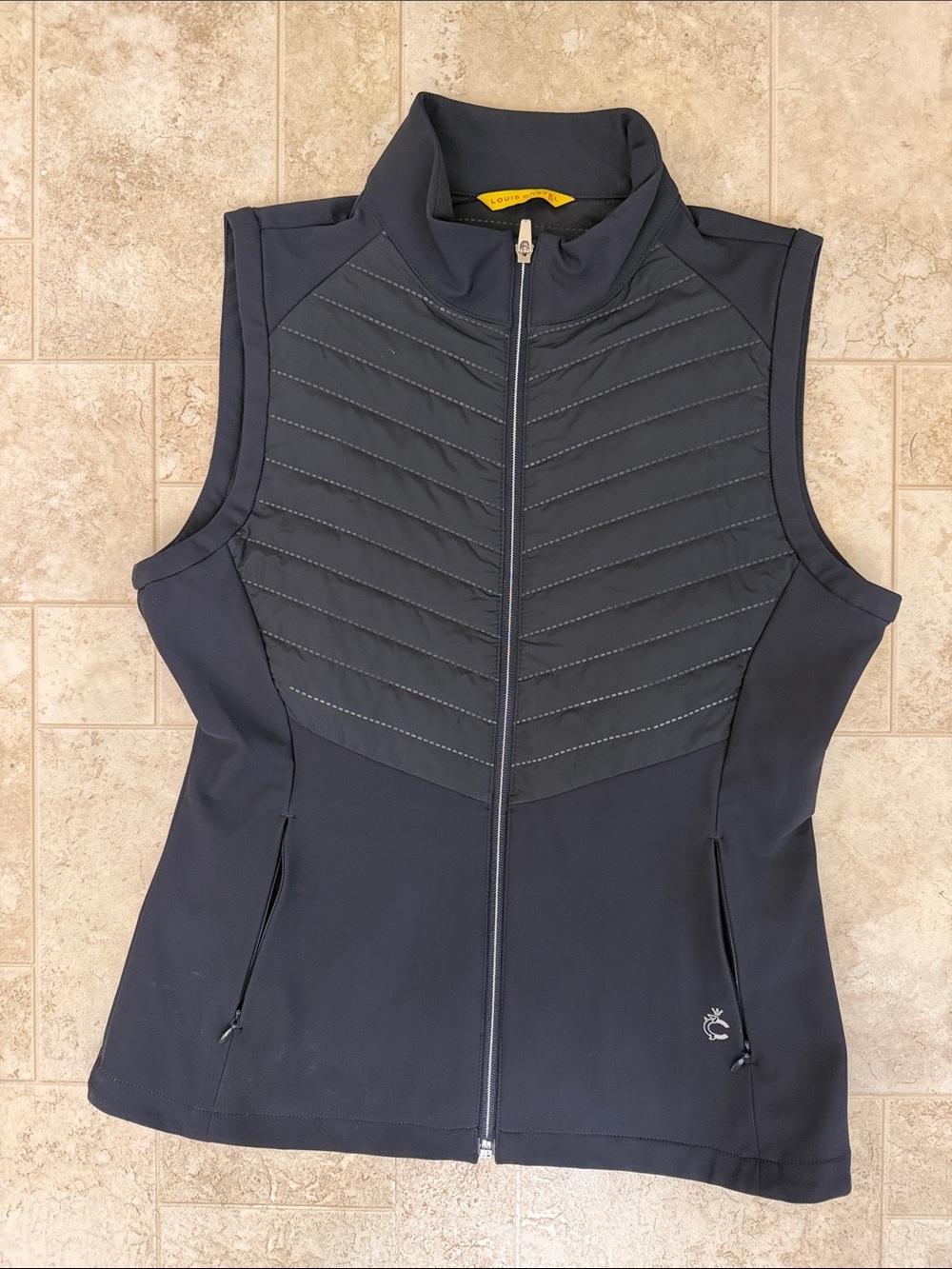 Louis Castel Quilted Black Vest
